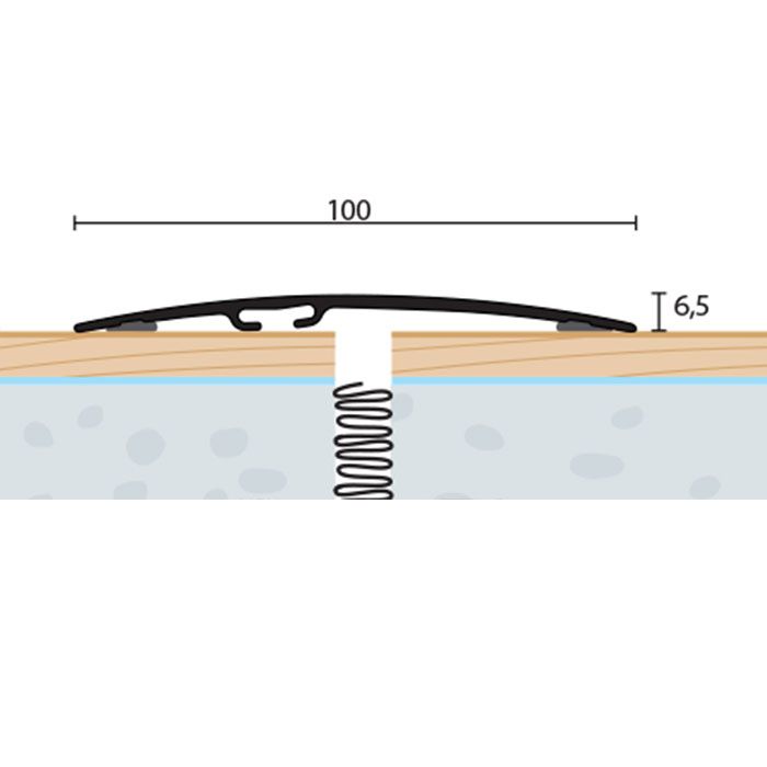 Eurofinal 100x6,5 mm | Prechodový profil samolepiaci